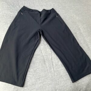 Lucy Women's Wide Leg Athletic Capri/Cropped Pants Size Medium Gray